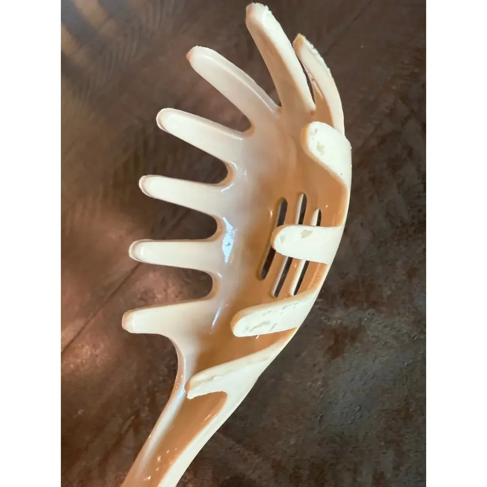 Vintage Ecko Slotted Pasta Spaghetti Spoon Fork Off White Made In USA